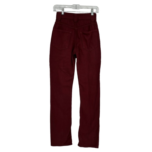 Reformation Kiley Cargo Pants in Merlot Burgundy Size 23 - Picture 3 of 7